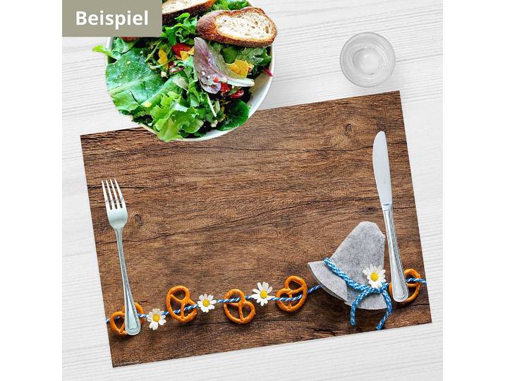 home24 Placemats Beieren Hut set van 12 44 x 32cm meerdere kleuren