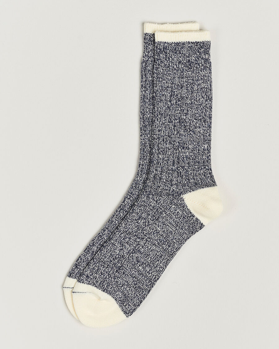 BEAMS PLUS Rag Socks Navy men One size Blå,Grå