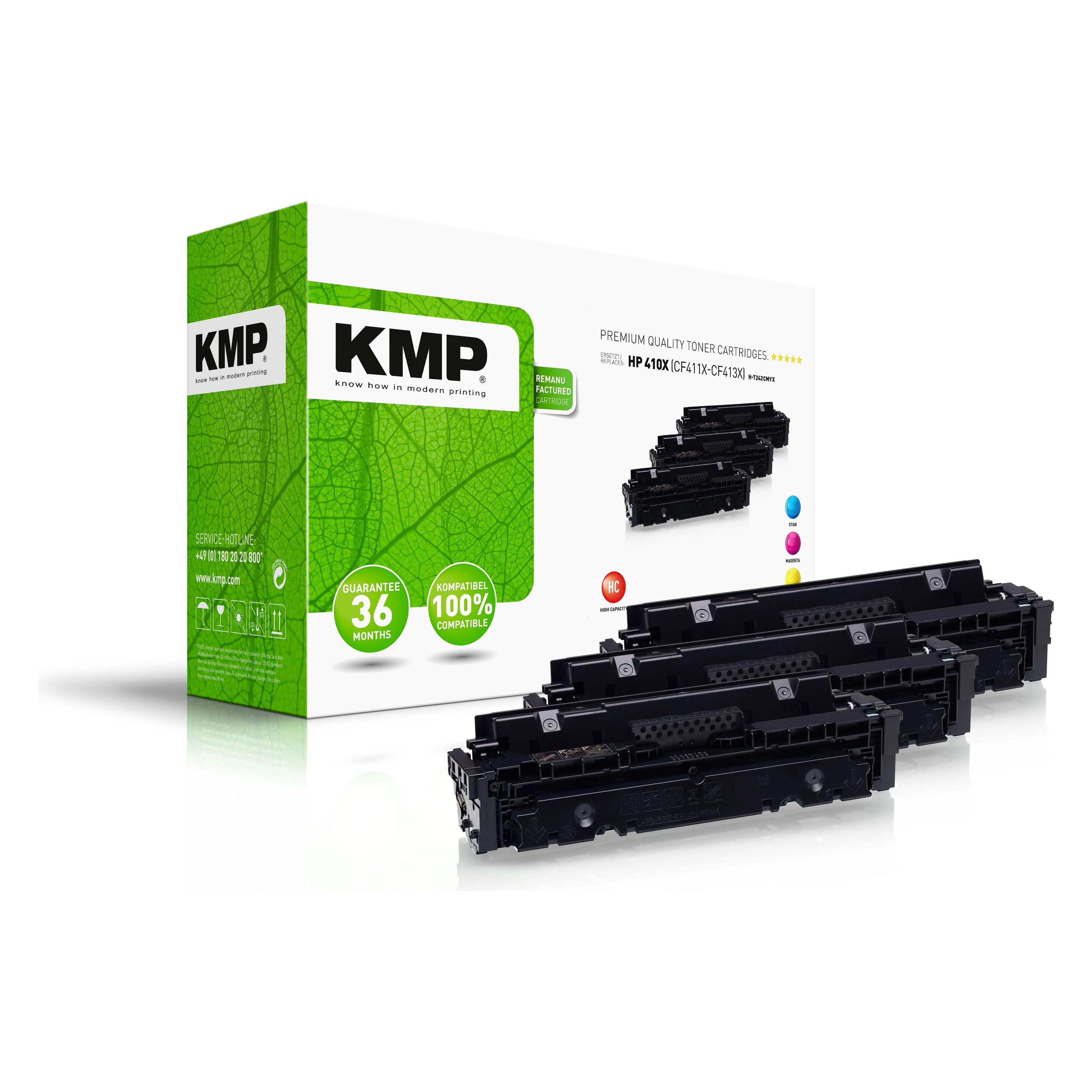 KMP 3 H-T242XCMY cyan, magenta, gelb Toner ersetzen HP 410X (CF252XM) (C, M, Y) (2538,3030)
