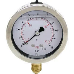 Glyz.Manometer -1/+5bar 63mm G1/4''