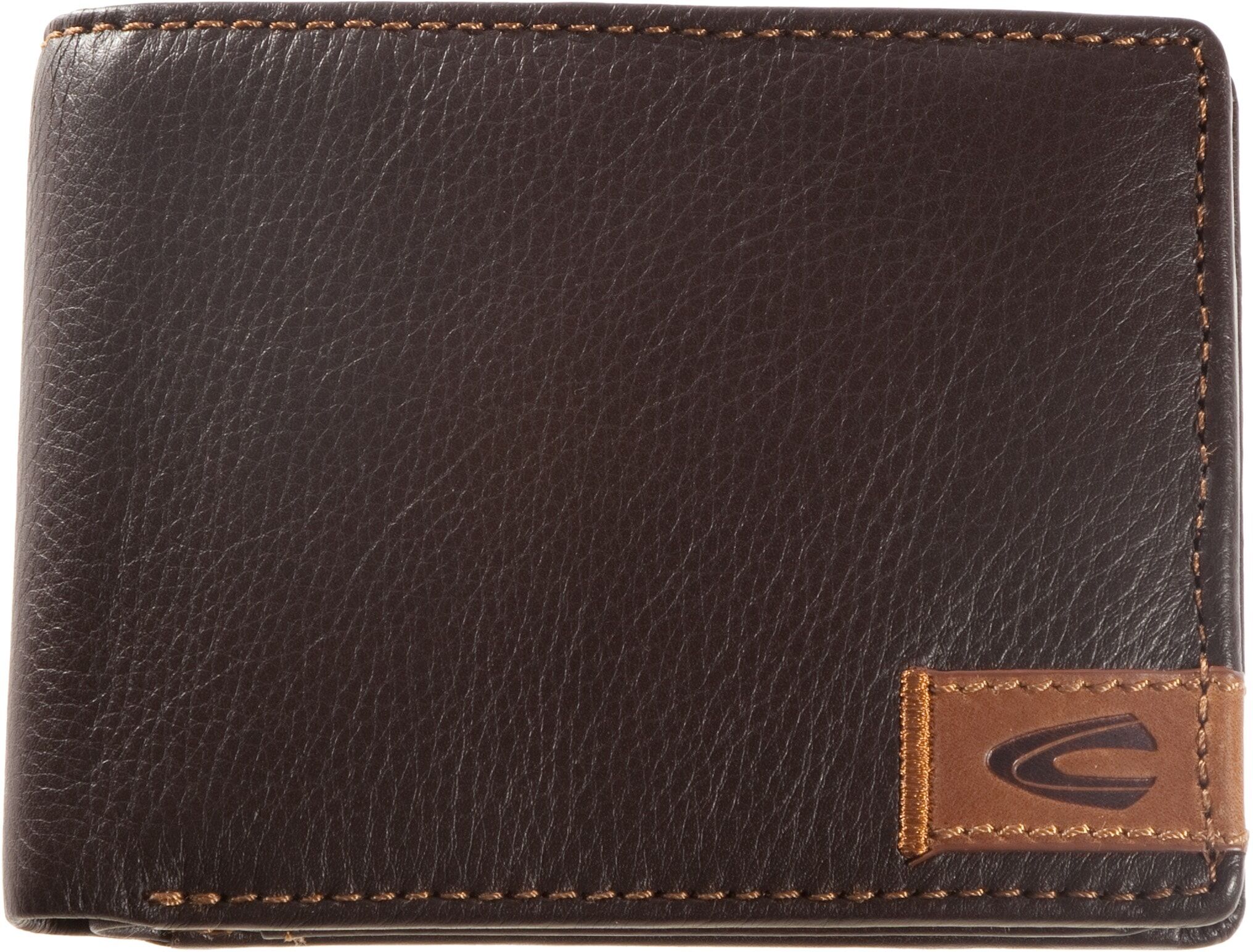 Geldbörse CAMEL ACTIVE "California", Herren, braun, Leder, Antik-Look, clean, gepflegt, kontrastfarbene Details, leichte Abriebeffekte, unifarben mit Farbeinsatz, used, Kleinlederwaren Geldbörse, auch hochwertigem Rindsleder mit auffälligen Kontrastnähten