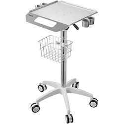 VEVOR Medizinwagen 30 kg Laborwagen Medizinischer Servicewagen 915–1125 mm, für Klinik Krankenhaus Labor, Pneumatischer Lift, Höhenverstellbar, Rollwagen mit Aufbewahrungskorb, 360° Schwenkbaren Rädern