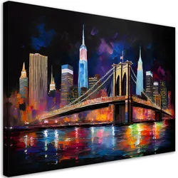 WANDBILD stadt abstrakte brücke new york