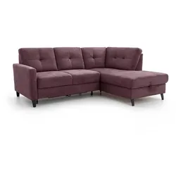 sit & more Ecksofa Valona Stoff Violett Aubergine