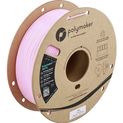 Polymaker PB05018 Filament PETG Highspeed Filament 1.75mm 1000g Pink 1St.