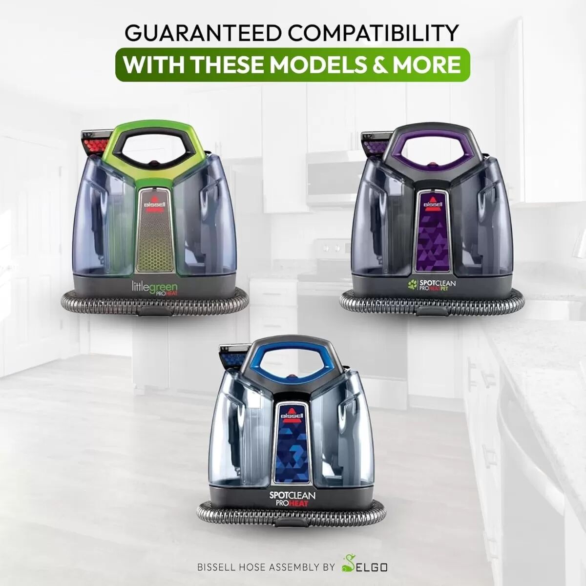 INF Flexibler Ersatzschlauch, kompatibel mit Bissell Little Green & SpotClean Teppichreinigern – Schwarz, PP, passend für die