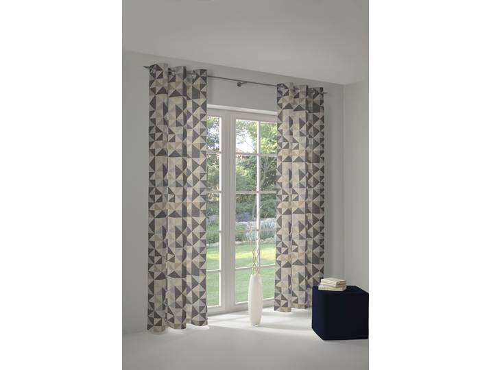 Vorhang ADAM Bio Bel Gr. 4, schwarz, B:145cm H:245cm, Jacquard, Baumwolle (Bio-Baumwolle), Gardinen, Vorhang, aus 100% Bio-Baumwolle