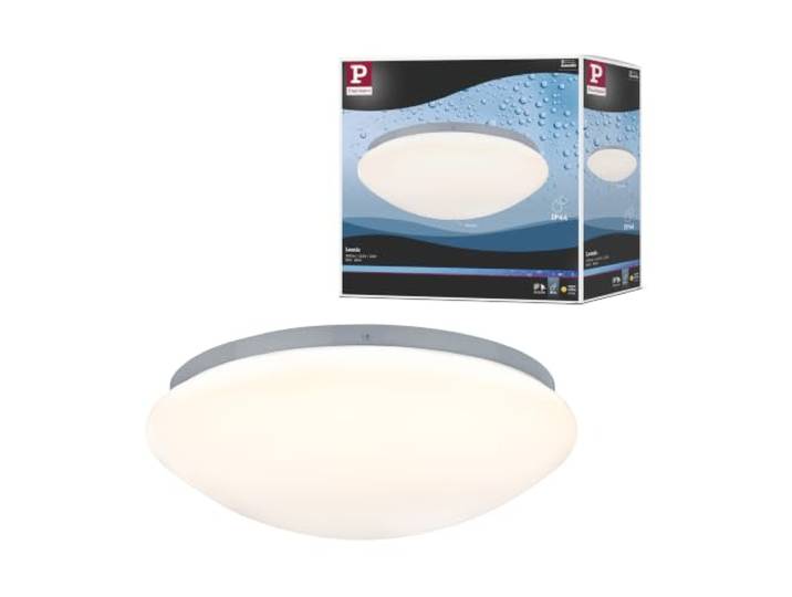 Paulmann 70722 plafonnier LED Leonis capteur HF 270 mm IP44 Bl. chaud rond incl. 1x9\,5W éclair. plafond Bl. éclair. salon plast. éclair. couloir 2700K