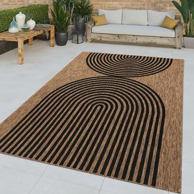 Paco Home Modern Indoor & Outdoor Rug with Boho Line Pattern