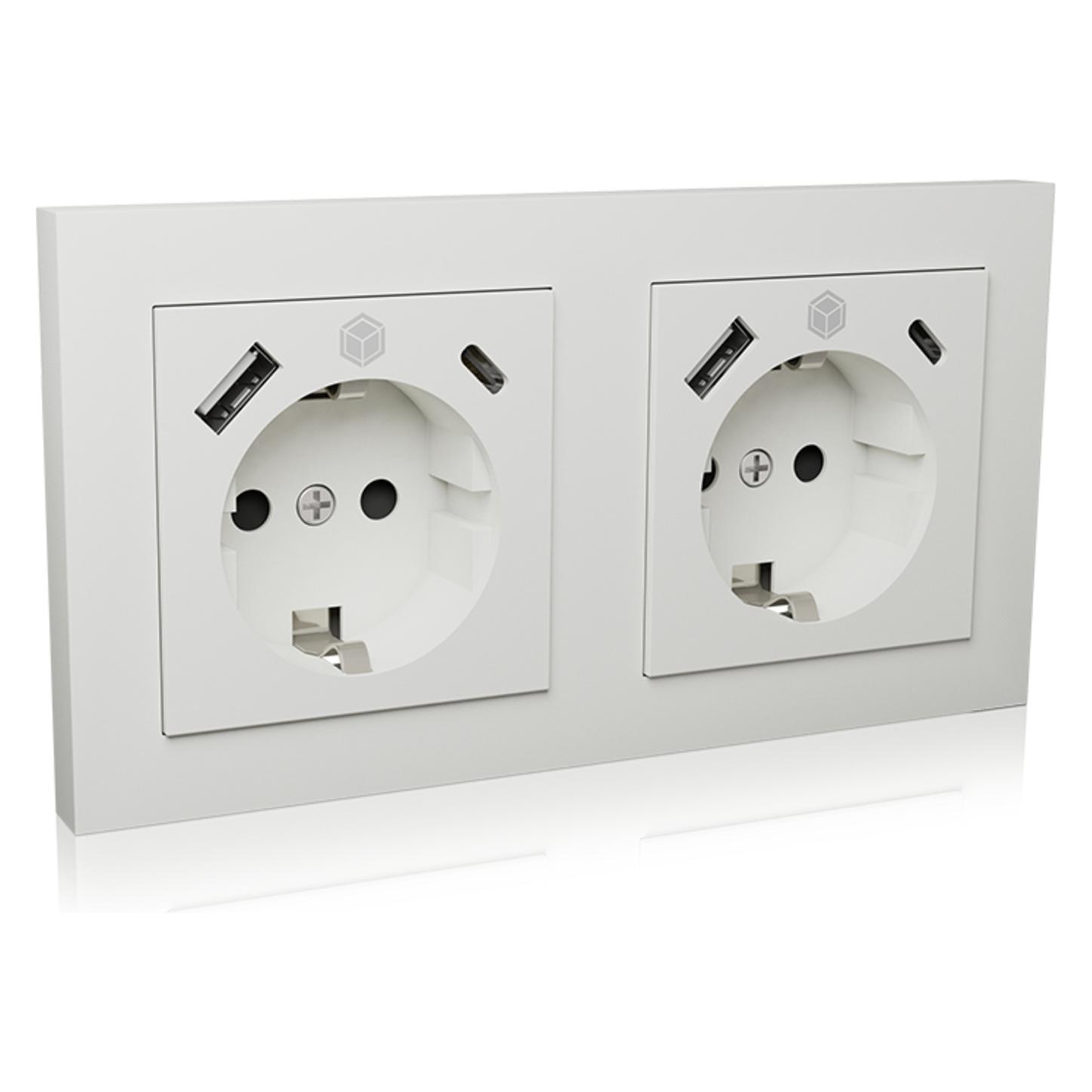 Icy Box IB-MPS4200W-PD - Steckdose - 2P+E - Typ F, USB, USB Typ-C - mit Verschluss - 1 S (IB-MPS4200W-PD)