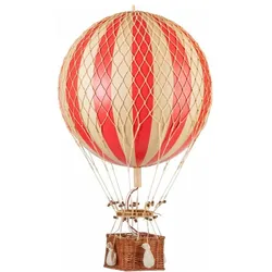 Authentic Models Montgolfiere 56cm - Lignes Larges Ivoire Et Rouge (1x)