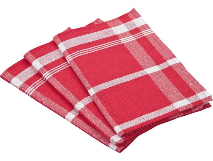 ROSS Exclusiv Blockkaro, 50% Baumwolle, 50% Leinen, 50x70 cm
