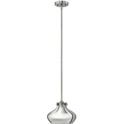 Pendellampe Deckenleuchte Hängelampe Chrom H 21,6 cm Esszimmerleuchte 1 Flammig