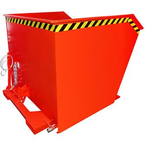 BAUER Kippbehälter SGU 200, für Stapler, für Späne, 2 m³, rot, 1500 kg