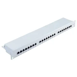 CAT 5 19 Patchpanel, 24 Port, grau