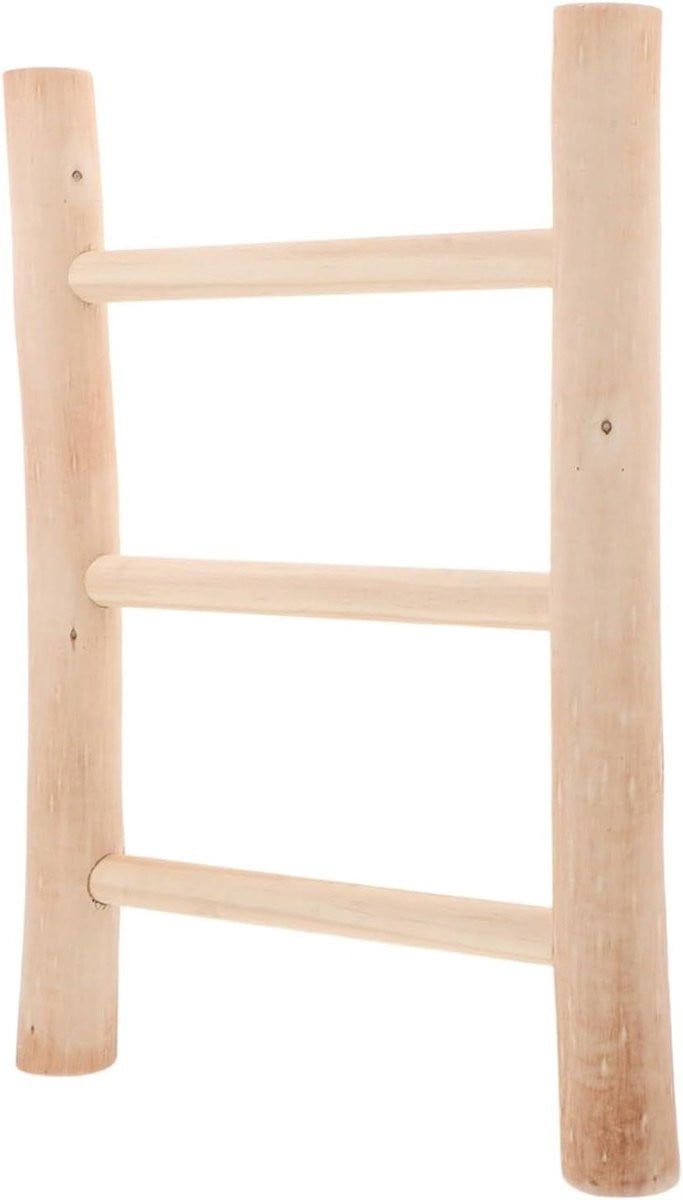 Houten ladder handdoekrek - Freestanding handdoekhouder in rustieke landelijke stijl - Houtkleur