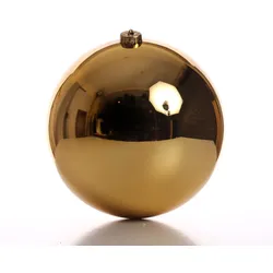 MARELIDA Christbaumkugel XL Weihnachtskugel bruchfest 20cm glänzend gold