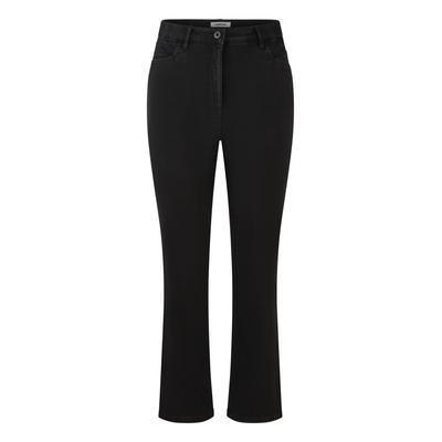 Stretch-Jeans KJBRAND, Damen, Gr. 50, N-Gr, schwarz, Denim/Jeans, Obermaterial: 84% Baumwolle, 14% Polyester, 2% Elasthan, bequem lang, Jeans, Shape-Funktion im Bauch-Bereich. Sorgt für einen Bauch-weg-Effekt