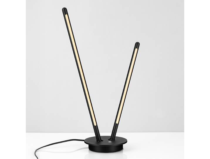 Lampe à poser Intec Ø 15cm Noir/Noir Matériau : Métal, Matière plastique Surface en métal : Laqué Type de matière synthétique : Verre acrylique