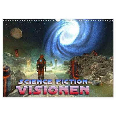 Science Fiction Visionen (Wandkalender 2026 DIN A3 quer), CALVENDO Monatskalender