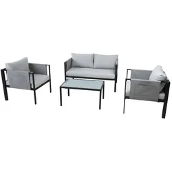 Gartenmöbel-Set   ¦ grau ¦ Maße (cm): B: 200 H: 108
