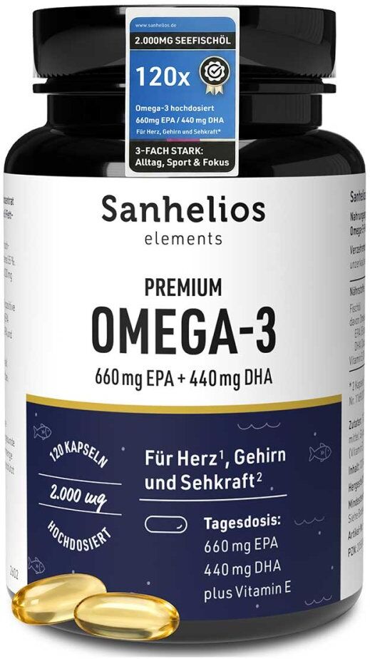 Sanhelios® Premium Omega-3 Kapseln