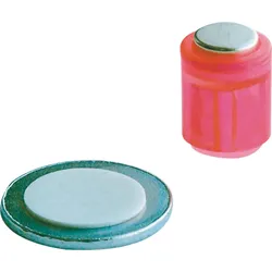 Laurel Magnet Zylinder 14x9mm mit selbstklebender Metallscheibe bis 1900g VE=10x4 Stück kristallpink