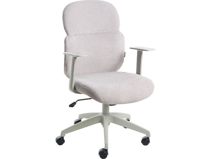 BELIANI Bürostuhl Hellgrau Stoff Drehbar Höhenverstellbar Neigbar Modernes Design Gemütlich Komfortabel Schreibtischstuhl Homeoffice Büro Arbeitsplatz