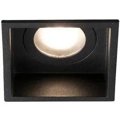 Faro Deckeneinbauleuchte HYDE SQ GU10, IP44, quadratisch, schwarz matt FAR-40117