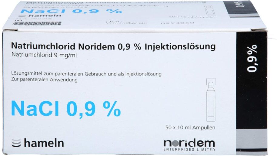 Natriumchlorid Noridem 0,9% iniecto -lösung Ampullen