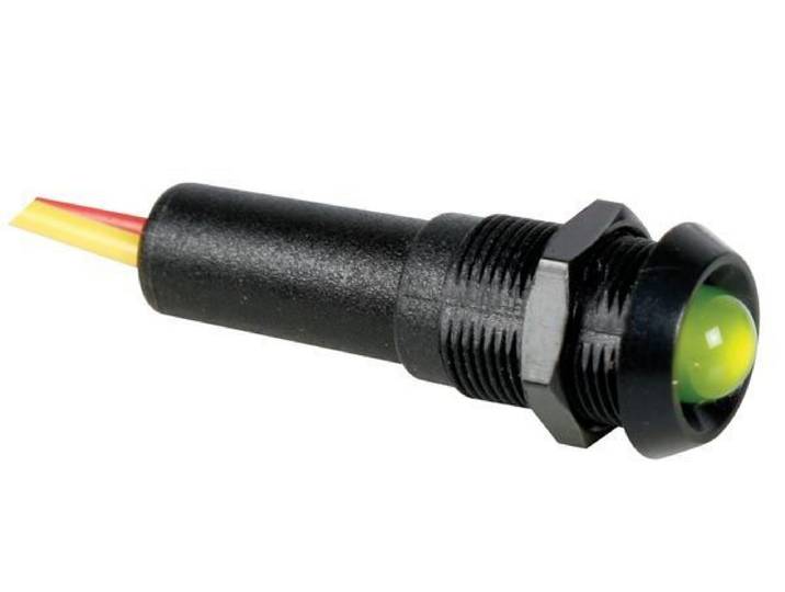 Led lamp 12VDC - schroefmontage - groen - zwart