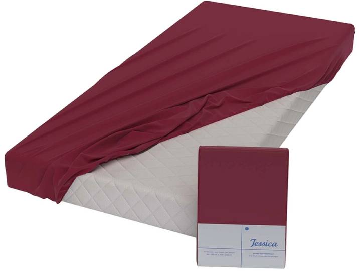CAPISTRANO Fixleintuch JESSICA 180x200cm bordeau
