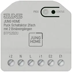 JUNG JH Puck Schaltaktor 2fach mit 2 Bin BTPS2B2U