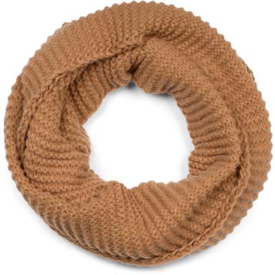 Loop STYLEBREAKER "Strick Loop Wellenmuster", Damen, braun, Obermaterial: 100% Polyacryl PAN., Modisch, Modetücher Loop