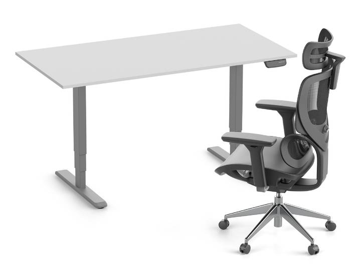 PRIMUS + Stuhl SENTA FX 180x80 Grau Lichtgrau