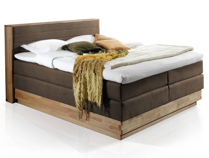 MENOTA Boxspringbett mit Bettkasten, massivem Holzrahmen
