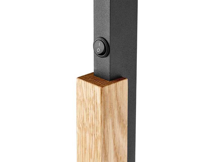 Buschwerk Stehlampe Arian, Holz hell, für Wohn- / Esszimmer, Metall, Modern