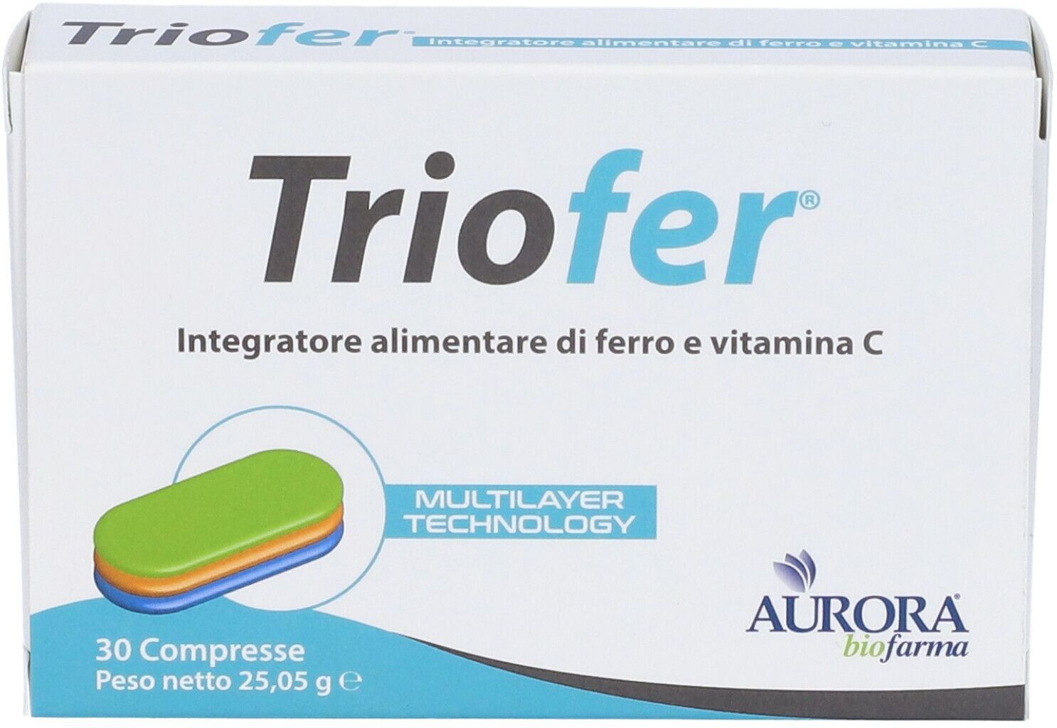 AURORA BIOFARMA Srl Aurora Biofarma, Triofer, 30 Compresse
