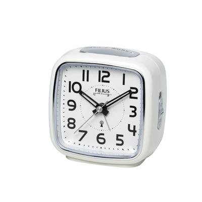 Funkwecker FILIUS ZEITDESIGN, weiß, Wecker, Funkwecker, Schlafzimmer, Wecker, Beleuchtung, schleichende Sekunde, Snooze