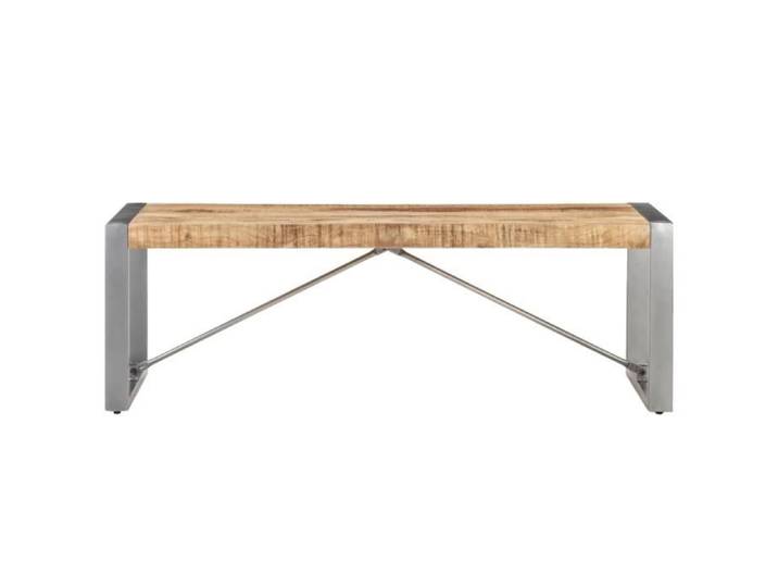 Table basse - GENERIQUE - 120x60x40 cm - Bois de manguier brut - Acier - Design industriel