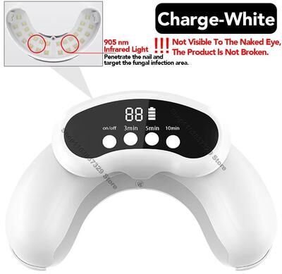 Inspired Finds Portable Laser Nail Fungus Treatment Device For Onychomycosis And Ingrown Toenails 1pc Charge white