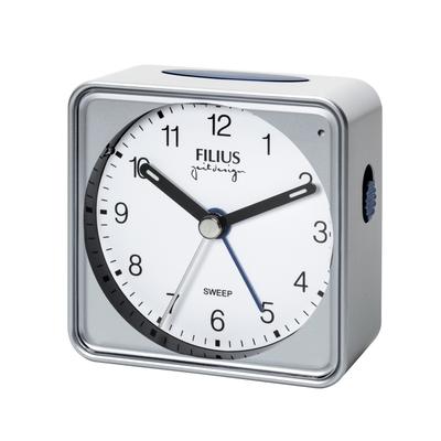 Quarzwecker FILIUS ZEITDESIGN, silberfarben, Wecker, Wecker,Schlafzimmer,Beleuchtung,schleichende Sekunde,Weckwiederholung