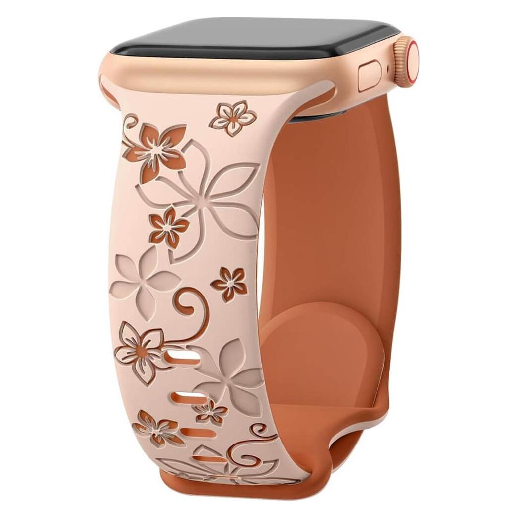 Cover-Discount Apple Watch 44/45/46/49mm - Silikon Ersatzband Floral (Silikon) (49735001)