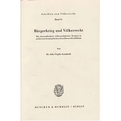 Bürgerkrieg und Völkerrecht., Fachbücher von Aldo Virgilio Lombardi