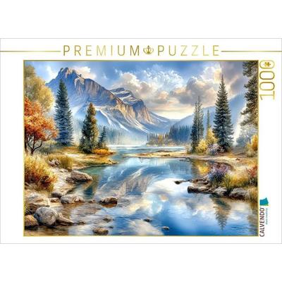 CALVENDO Puzzle Emerald Lake im Yoho-Nationalpark in British Columbia | 1000 Teile Lege-Größe 64x48cm Foto-Puzzle für glückliche Stunden, Sonstige von