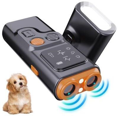 United Ultrasonic Dog Deterrent Rechargeable Anti Bark Device With Dual Head LED Light And Color Display p9