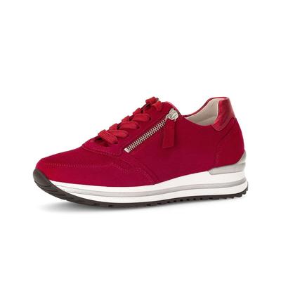 Sneaker GABOR "Sneaker low", Damen, Gr. 37, rot, Schuhe Sneaker