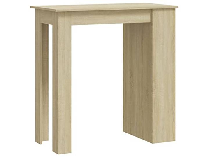 KGHERMDF Bartisch mit Regal Sonoma-Eiche 102x50x103,5 cm 3 Ablagen, Stabil, Pflegeleicht, Für Kleine Wohnungen, Küche Oder Essbereich