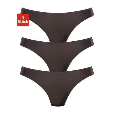 String LASCANA "aus hochwertiger Modal-Qualität", Damen, Gr. 32/34, schwarz, Obermaterial: 94% Modal (TENCEL™), 6% Elasthan, unifarben, körpernah, Unterhosen String