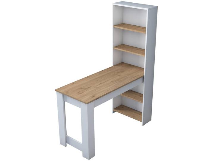 Esstisch mit Holzregalen \ Jong\ - 120 x 54 x 154 cm - Braun